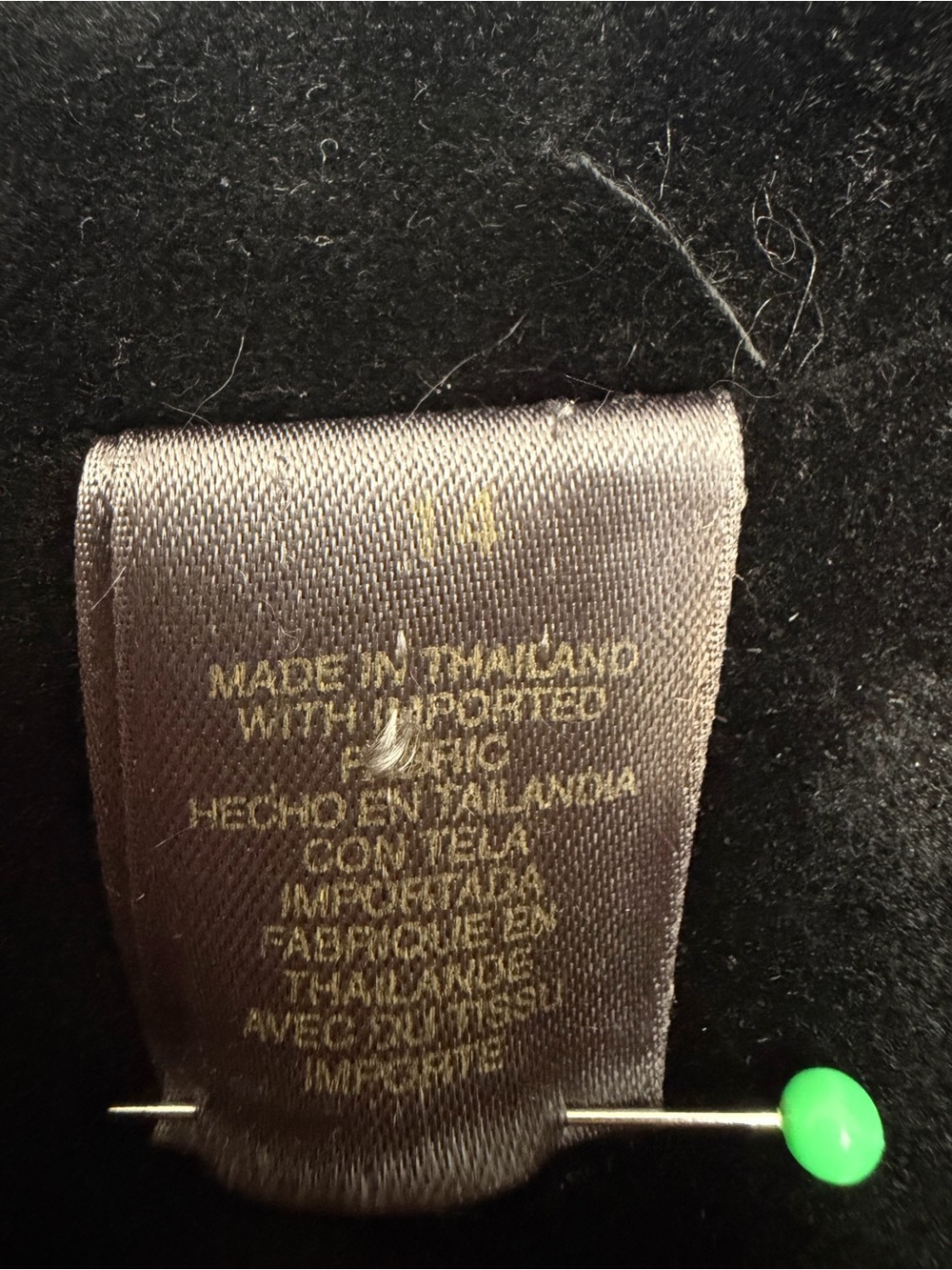 Vintage Y2K Liz Claiborne Black Cotton Velvet Blazer 14 Dark Academia Equestrian - Picture 11 of 15